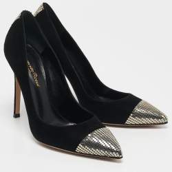 Pre Owned Gianvito Rossi Black Suede Camnero Nero Pumps Size 37