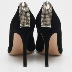 Pre Owned Gianvito Rossi Black Suede Camnero Nero Pumps Size 37