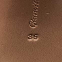 Pre Owned Gianvito Rossi Black Leather Knee Length Boots Size 36