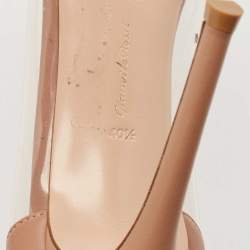 Gianvito Rossi Beige Leather and PVC Plexi Pumps Size 40.5