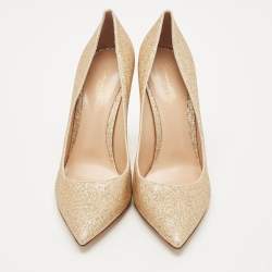 Gianvito Rossi Gold Glitter Gianvito Pumps Size 38.5