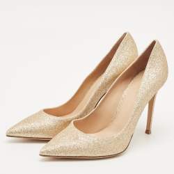 Gianvito Rossi Gold Glitter Gianvito Pumps Size 38.5