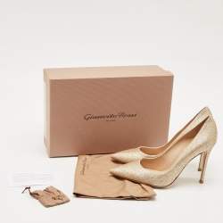 Gianvito Rossi Gold Glitter Gianvito Pumps Size 38.5