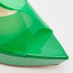 Gianvito Rossi Green PVC Betty Platform Mules Size 41