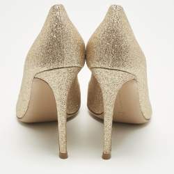 Pre Owned Gianvito Rossi Gold Glitter Gianvito Pumps Size 38