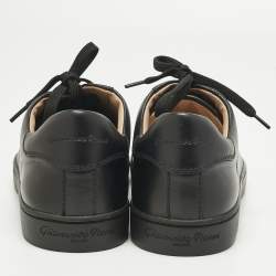 Pre Owned Gianvito Rossi Black Leather Ribbon Low Top Sneakers Size 37