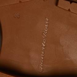 مملوكة مسبقًا حذاء بوت للكاحل جيانفيتو روسي قماش وجلد أسود مقاس 41