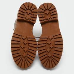 مملوكة مسبقًا حذاء بوت للكاحل جيانفيتو روسي قماش وجلد أسود مقاس 41