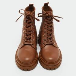 مملوكة مسبقًا حذاء بوت للكاحل جيانفيتو روسي قماش وجلد أسود مقاس 41