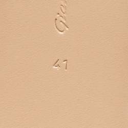 Pre Owned Gianvito Rossi Beige Leather Dahsha Platform Pumps Size 41