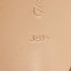 Pre Owned Gianvito Rossi Rose Gold Leather Crystal Embellished Bijoux Sandals Size 38.5