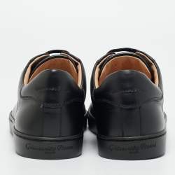 Pre Owned Gianvito Rossi Black Leather Ribbon Low Top Sneakers Size 39