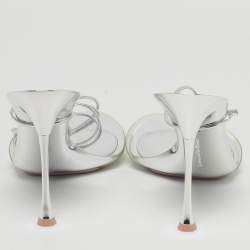 Pre Owned Gianvito Rossi Transparent PVC and Leather Spice Sandals Size 40