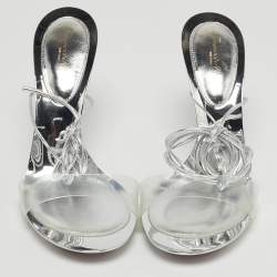 Pre Owned Gianvito Rossi Transparent PVC and Leather Spice Sandals Size 40