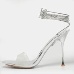 Pre Owned Gianvito Rossi Transparent PVC and Leather Spice Sandals Size 40
