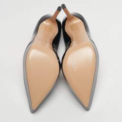 Pre Owned Gianvito Rossi Black Patent Leather Dasha Platform Pumps Size 41