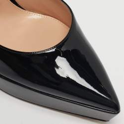Pre Owned Gianvito Rossi Black Patent Leather Dasha Platform Pumps Size 41