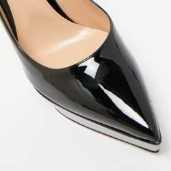 Pre Owned Gianvito Rossi Black Patent Leather Dasha Platform Pumps Size 42