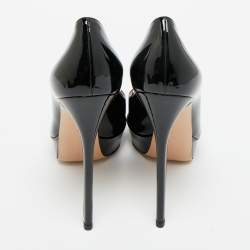 Pre Owned Gianvito Rossi Black Patent Leather Dasha Platform Pumps Size 42