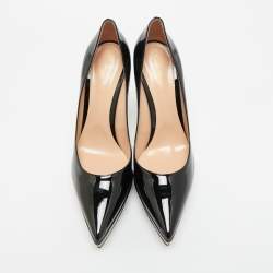 Pre Owned Gianvito Rossi Black Patent Leather Dasha Platform Pumps Size 42