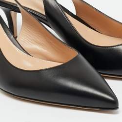 Pre Owned حذاء بكعب عالي جيانفيتو روسي قماش بني لامع بشريط سليب باك مقاس 39