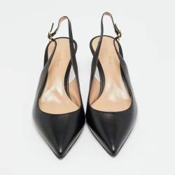 Pre Owned حذاء بكعب عالي جيانفيتو روسي قماش بني لامع بشريط سليب باك مقاس 39