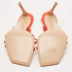 مملوكة مسبقًا صندل جيانفيتو روسي جلد وردي معدني "سيلفي" مقاس 41