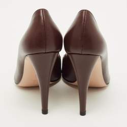 Pre Owned حذاء كعب عالي جيانفيتو روسي جلد أسود مقدمة مدببة مقاس 37