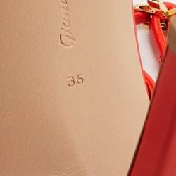 Pre Owned Gianvito Rossi Geom Size 36 Coral Red Leather Geom Strappy Sandals