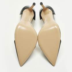 Pre Owned Gianvito Rossi Plexi Size 41 Black/Transparent Patent Leather and PVC Pumps