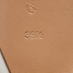 مملوكة مسبقًا Gianvito Rossi Giza Size 39.5 Silver Leather Ankle Wrap Sandals