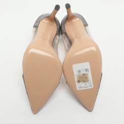 Pre Owned حذاء كعب عالي جيانفيتو روسي بلكسي قماش لوركس معدني مقاس 36.5