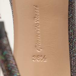 Pre Owned حذاء كعب عالي جيانفيتو روسي بلكسي قماش لوركس معدني مقاس 36.5