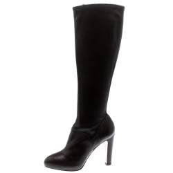 Pre Owned Gianvito Rossi Brown Leather Knee High Boots Size 37