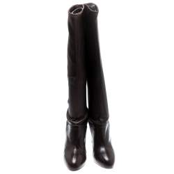 Pre Owned Gianvito Rossi Brown Leather Knee High Boots Size 37
