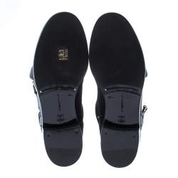 Pre Owned Gianvito Rossi Black Leather Buckle Detail Over The Knee Boots Size 37.5