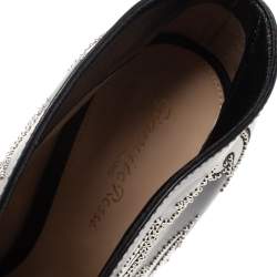 Pre Owned Gianvito Rossi Black Leather Studded Ankle Boots Size 40.5