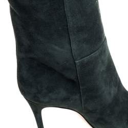 Pre Owned Gianvito Rossi Green Suede Knee High Boots Size 41