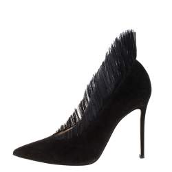 Pre Owned Gianvito Rossi Black Suede Divine Pointed Toe Pumps Size 40