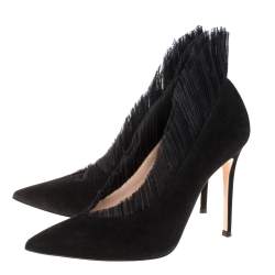 Pre Owned Gianvito Rossi Black Suede Divine Pointed Toe Pumps Size 40