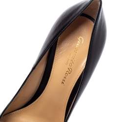 Pre Owned Gianvito Rossi Black Leather Pointed Toe Pumps Size 36