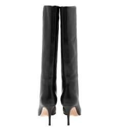 Pre Owned Gianvito Rossi Black Leather Boots Size 36.5
