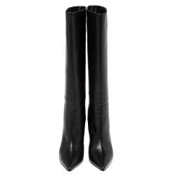 Pre Owned Gianvito Rossi Black Leather Boots Size 36.5