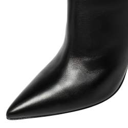 Pre Owned Gianvito Rossi Black Leather Boots Size 36.5