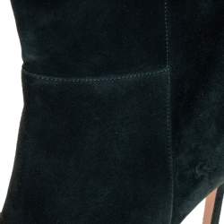 Pre Owned Gianvito Rossi Green Suede Over The Knee Boots Size 36