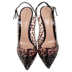 Pre Owned Gianvitto Rossi Black PVC And Patent Pumps Size 42