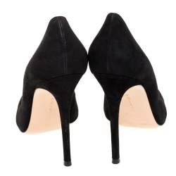 Pre Owned Gianvito Rossi Black Suede Pointed Toe Pumps Size 41