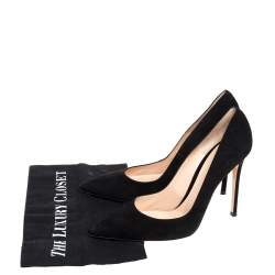 Pre Owned Gianvito Rossi Black Suede Pointed Toe Pumps Size 41