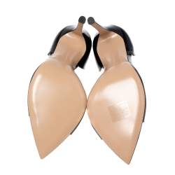 Pre Owned Gianvito Rossi Black Patent Leather and PVC Bree Pumps Size 37