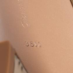 Pre Owned Gianvito Rossi Gold Leather Slide Sandals Size 35.5